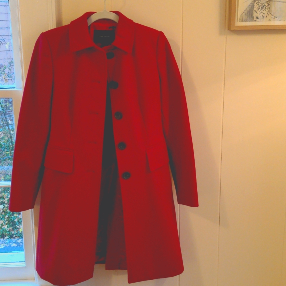Banana Republic long red coat